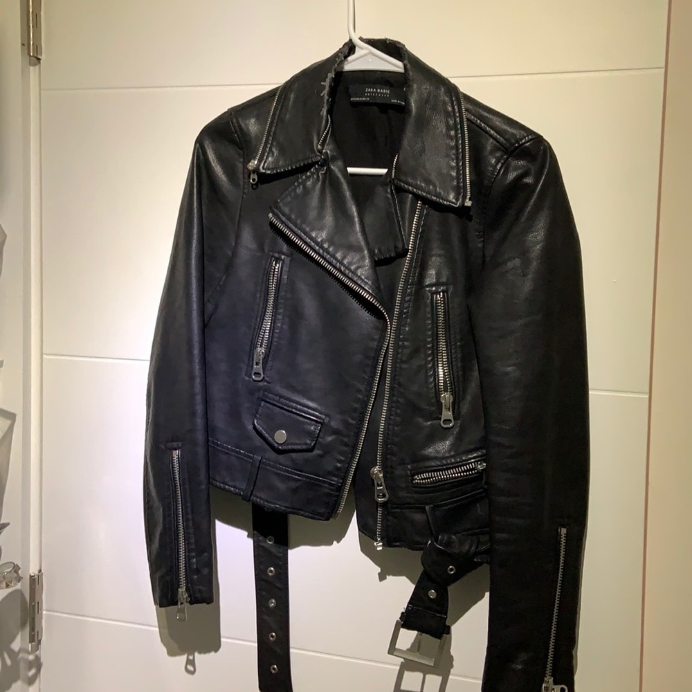 Biker leather jacket